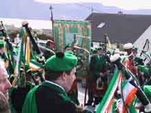 St. Patrick's Day 2001 Dooagh Pipe Band