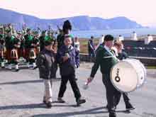St. Patrick's Day 2001 Dooagh Pipe Band