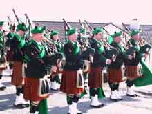 St. Patrick's Day 2001 Dooagh Pipe Band
