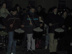 New Year 2002 Dooagh Pipe Band