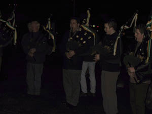 New Year 2002 Dooagh Pipe Band