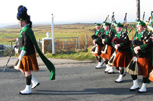 St. Patrick's Day 2003 Dooagh Pipe Band