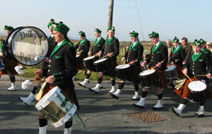 St. Patrick's Day 2003 Dooagh Pipe Band
