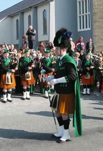 St. Patrick's Day 2003 Dooagh Pipe Band