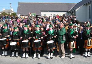 St. Patrick's Day 2003 Dooagh Pipe Band