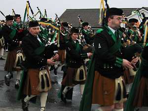 St. Patrick's Day 2005 Dooagh Pipe Band