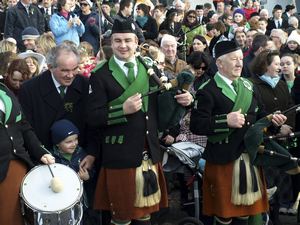 St. Patrick's Day 2008 Dooagh Pipe Band