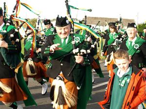 St. Patrick's Day 2009 Dooagh Pipe Band