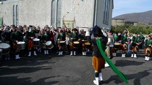 St. Patrick's Day 2009 Dooagh Pipe Band