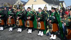 St. Patrick's Day 2009 Dooagh Pipe Band