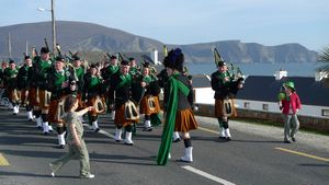 St. Patrick's Day 2009 Dooagh Pipe Band