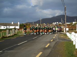 St. Patrick's Day 2011 Dooagh Pipe Band