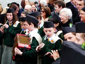St. Patrick's Day 2011 Dooagh Pipe Band