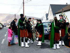 St. Patrick's Day 2011 Dooagh Pipe Band